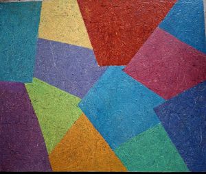 Josip Rubes, Geometric artwork, 2023., oil and enamel on canvas, 100x120 cm